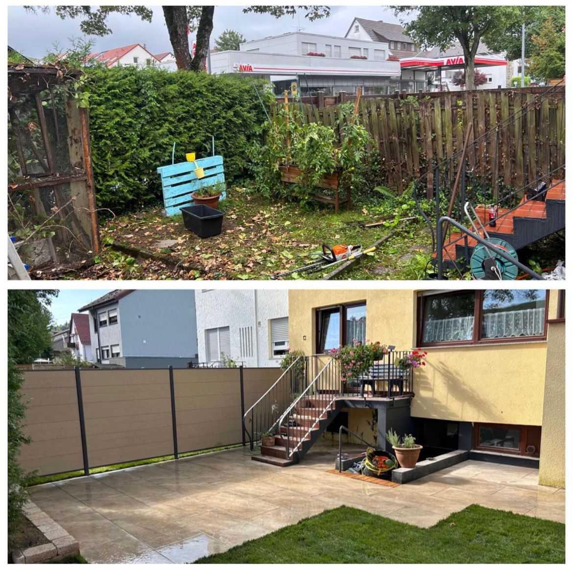 Baumpflege – Hintergarten mit Bäumen