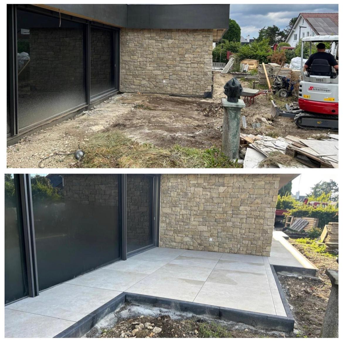 Terrassenbau – fertig gestellte Terrasse